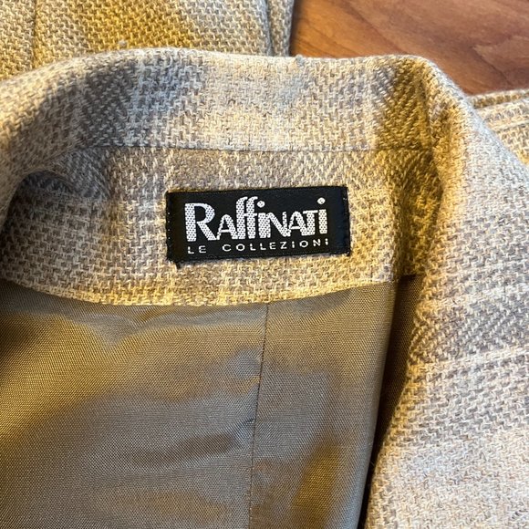 Raffinati Le Collezioni Wool Plaid with Fringe Jacket, Skirt, & Scary Size 8 - Picture 11 of 13